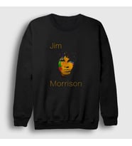 Presmono Unisex Siyah Jim The Doors Sweatshirt 116081tt