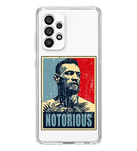 Samsung Galaxy A13 Uyumlu Conor Mcgregor Notorious Desenli Şeffaf Telefon Kılıfı