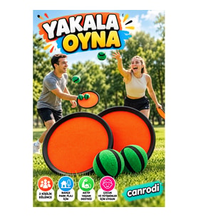 2 Kişilik Cırtlı Top Yakalama Seti – Bahçe Park Plaj İçin Raketli Oyun