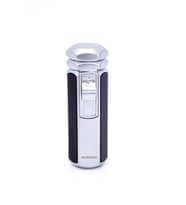4 Torch Pürmüz Gümüş-Siyah Metal Puro Çakmağı - TR7212