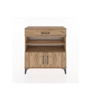 Arges Şifonyer 3 Raflı Tek Çekmeceli 2 Kapaklı 88x30x96 Çam-Çam