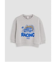 LC WAIKIKI Gri Baskılı Erkek Çocuk Sweatshirt