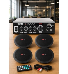 Lastvoice Black Small-3 Tavan Hoparlör ve Anfi Ses Sistemi Paketi