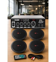 Lastvoice Black Small-3 Tavan Hoparlör ve Anfi Ses Sistemi Paketi