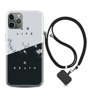 Apple iPhone 11 12 13 14 Pro Max Kılıf Boyun Askılı Silikon Life and Death 1339