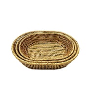 3'li Oval Hasır Sepet