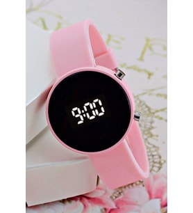 Korikom STC00145 Beyaz LED Ekran Dijital Kadın Kol Saati (Pembe)