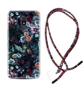 Xiaomi Redmi 8A 8 Pro 9C 9T 10C 11T Pro Kılıf Boyun Asklı Rasta Silikon Great Flowers 1304
