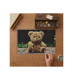 Sevimli Oyuncak Ayı Tasarımı 240 parça Ahşap Puzzle Ahşap Kutuda MP01525