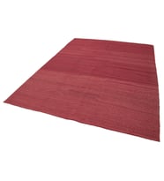 Kırmızı Kilim Modern Burgundy El Dokuma Desensiz Yün Salon Kilimi Dokulu Goblen Stil