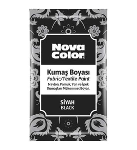 NOVA COLOR NC-904 TOZ KUMAŞ BOYASI 12gr. SİYAH