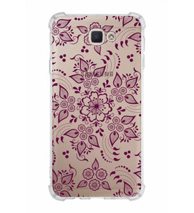 Samsung Galaxy J7 Prime  Köşe Korumalı Antişok Kapak Nostalji Desen Tasarımlı Şeffaf  Kılıf