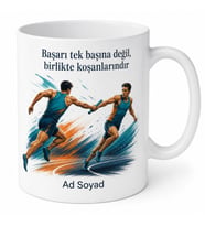Bayrak Yarışçısına Takım Çalışması Başarıya Koşan Ekip Kupa Bardak Hediye