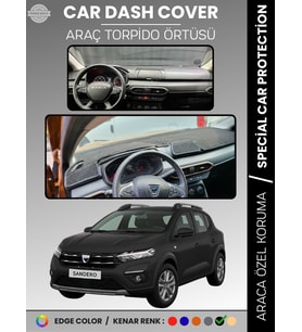 DACIA SANDERO EKRANSIZ BJI KASA (2021-2024) Torpido Örtüsü Ön Göğüs Koruma Araca Özel Tam Uyum