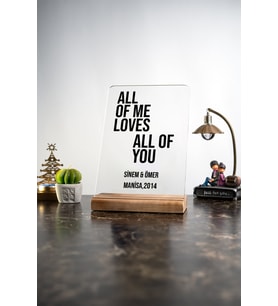All Of Me Loves Tarih Masa Ev Dekor Dekoratif Ahşap Obje