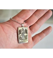 Gümüş  Temperance Tarot Kolye