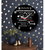 Kişiye Özel Mutfak Kuralları Duvar Saati