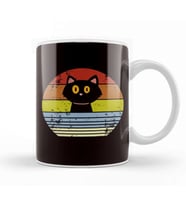 Retro Cat Vintage Kitten Kitty Pet Animal Gift Kupa Bardak Porselen