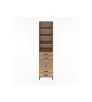 Hyperion Dolap 5 Raflı 4 Çekmeceli 2 Kapaklı 60x44x243 Çam-Çam