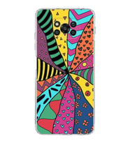 PrintiFy Poco X3 Pro ile Uyumlu Retro Color 4  Kamera Korumalı Şeffaf  Kılıf