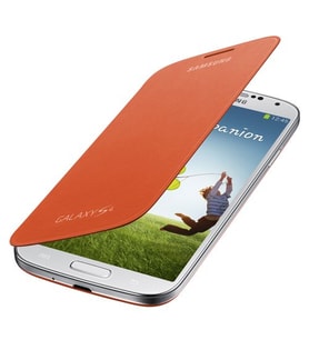 Galaxy S4 ile Uyumlu Flip Cover Kılıf Turuncu EF-FI950BOEGWW
