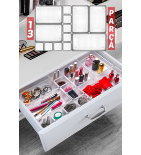 13 Parça Çekmece İçi Düzenleyici, Organizer Set