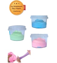 Ele Yapışmayan Slime Slaym Oyun Hamuru 3 Renk Pofuduk Slime (Renksiz)