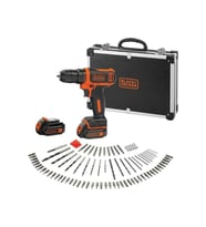 Black+decker 10.8v 1.5 Ah Li-ion Çift Akülü Vidalama 100 Parça Set