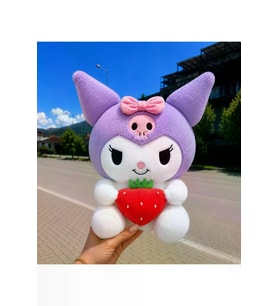 Yeni Seri Çilekli Kuromi Peluş Oyuncak 50cm - Hediyelik Oyuncak & Polly Toys
