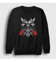 Presmono Unisex Siyah Norway Mayhem Sweatshirt 64973tt