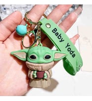 Baby Yoda Anahtarlık Bebek Grogu Figür Maskot The Mandolin Yıldız Savaşları Simego Temalı Sevimli Aksesuar Çanta ve Araba Süsü Hediyelik
