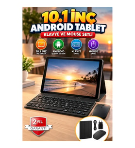 10.1 İnç IPS Ekranlı Android Tablet Seti – Klavye ve Mouse Destekli