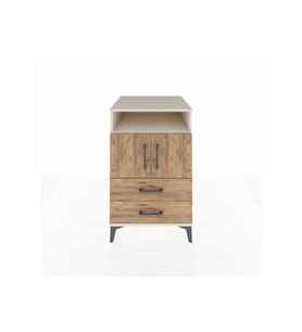 Kronos Komodin 2 Raflı 2 Çekmeceli 2 Kapaklı 60x59x96 Aytaşı-Çam