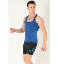 Sporcu Gym Seamless Dikişsiz T-shirt -252 (Mavi)