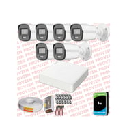 Provzen Hikvision ColorVu Full HD 6 Kameralı Gece Renkli Güvenlik Kamerası Olay Anında bildirim