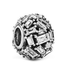 Nur Silver Baget Taşlı Gümüş Charm NUR-BL01763