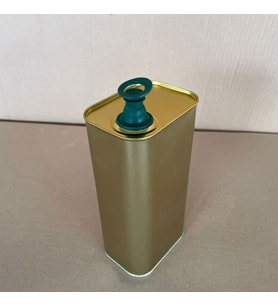 1 LT Baskısız Boş Yağ Tenekesi ,  1000 Cc Kapaklı Zeytinyağ Tenekesi x 2 Adet (Metal)