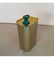 1 LT Baskısız Boş Yağ Tenekesi ,  1000 Cc Kapaklı Zeytinyağ Tenekesi x 2 Adet (Metal)