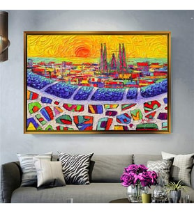 Altın Çerçeveli dekoratif tablo a1415 (Gold)