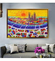 Altın Çerçeveli dekoratif tablo a1415 (Gold)