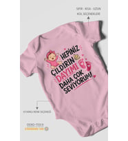 Dayıya Özel Kısa Kollu Bebek Body %100 Pamuk