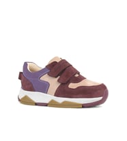 Rakerplus Hakiki Deri Bordo Pembe Kız Çocuk Cırtlı Sneakers Spor Ayakkabı