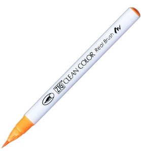 Zig Clean Color Real Brush Fırça Uçlu Marker Kalem 002 Fluorescent Orange 