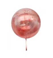 Kırmızı Simli Yuvarlak Şeffaf Balon 24 İnç