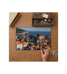 Şehir Manzarası - Kilise- Ada Tasarımı 240 parça Ahşap Puzzle Ahşap Kutuda MP00773