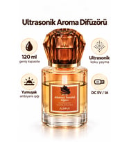 Auhma AF-13 Sarı Araç ve Ev Kokusu Difüzörü 120 ml Kristal Işıklı Hava Nemlendirici Koku Makinesi