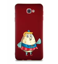 Samsung Galaxy J7 Prime 2 Soft Premier Kapak Bayan Puff Tasarımlı Silikon Kılıf - Mürdüm (Şeffaf)