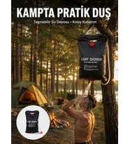 Taşınabilir Kamp Duşu Solar Isıtmalı 20 Litre Su Kapasiteli Hijyen Çözümü Yeni Nesil