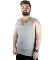 Mode XL Büyük Beden Erkek Atlet Bisiklet Yaka 6340 Gri Melanj
