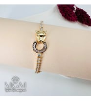 Zirkon 2,5 Mm Taşlı Pirinç Bileklikler 18+2,5 Cm Uzatma Payı - Kbl0130